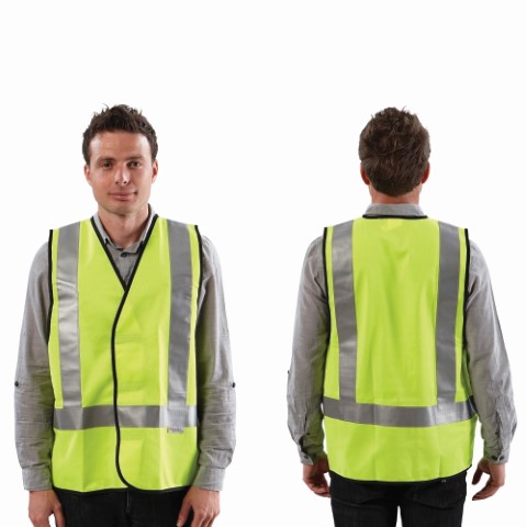 SAFETY VEST DAY/NIGHT YELLOW H BACK - 2XL
